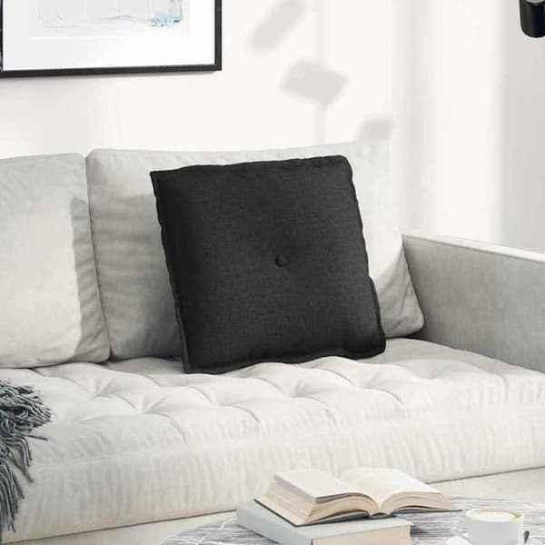 Maison Exclusive - Sort rygpude 50 x 19 x 45 cm stof