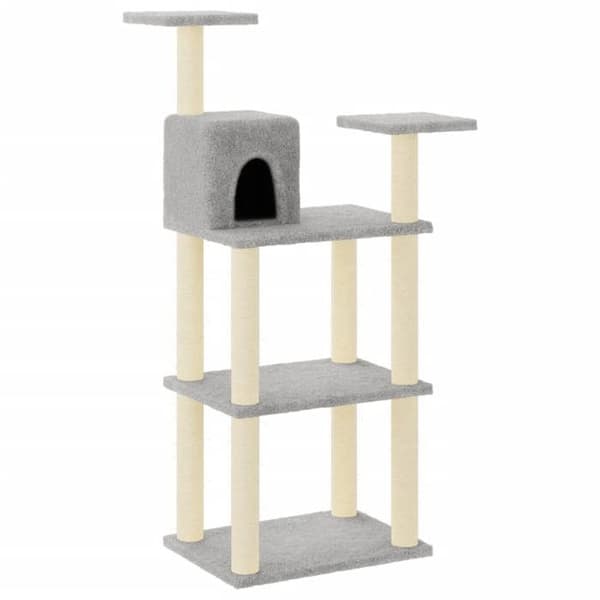 Maison Exclusive - Kattekradse med sisal i lys grå 118,5 cm Ljusgrått