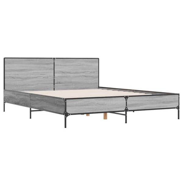 Maison Exclusive - Sengestel uden madras sonoma grå 140x200 cm Sonoma grå