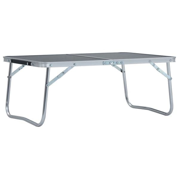 Maison Exclusive - Fällbord för camping Grå Aluminium 60x40 cm Aluminiumgrå
