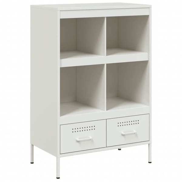 Maison Exclusive - Vit hög buffé 68x39x101,5 cm stål