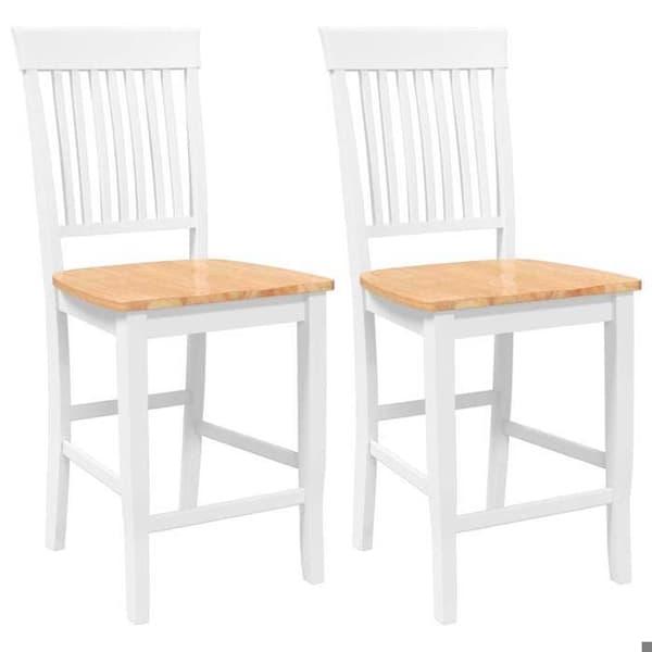 Barstole - EKSKLUSIV HUS - Barstole - Massivt gummitræ - Hvid - Ergonomisk design Vit
