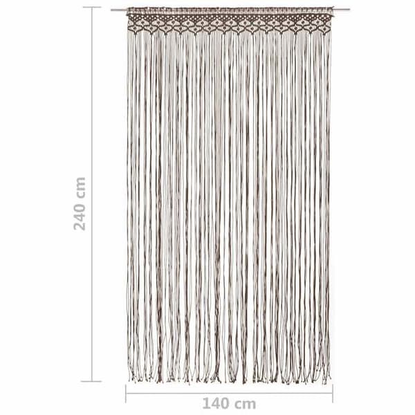 Maison Exclusive - Macramé gardin Taupe 140x240 cm Bomull