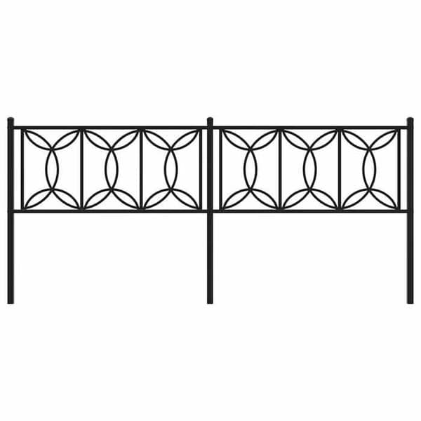 Maison Exclusive - Erstatnings hovedgærde i sort metal 193 cm