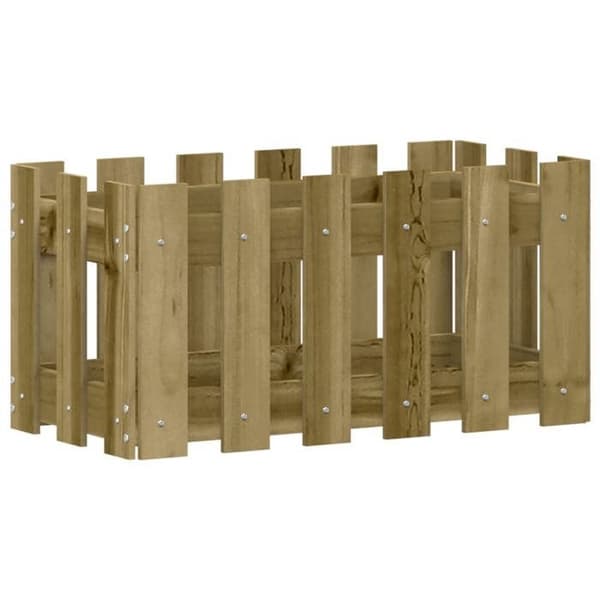 Jardinière - EXKLUSIVT HUS - design staket - Impregnerad furu - Rektangulär - 60 x 30 x 30 cm