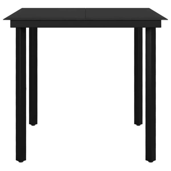 Trädgårdsmöbler - EXKLUSIVT HUS - 5-delars set - Flätad resin - Glasbord - Stålram