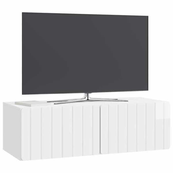 Maison Exclusive - Väggmonterad TV-möbel 98 x 41 x 30 cm Blank vit