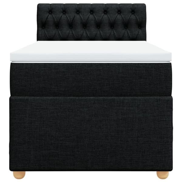 Maison Exclusive - Sengesofa med lamelbund og madras Sort 80x200 cm Stof