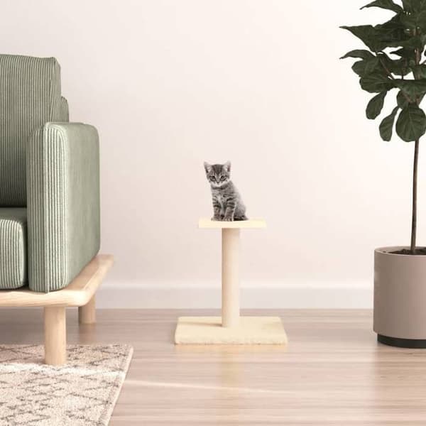 Maison Exclusive - Kattträd med plattform i krämfärg 38 cm Grädde