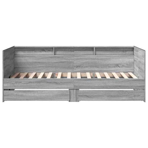 Maison Exclusive - Dagbed med skuffer uden madras sonoma grå 100x200 cm
