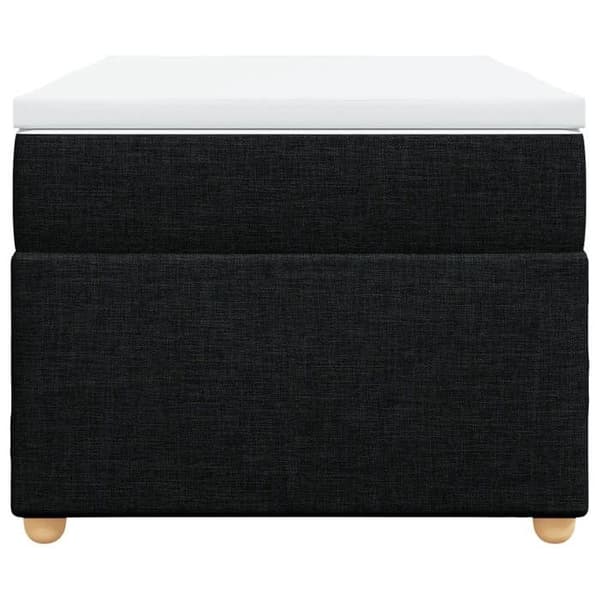Maison Exclusive - Sengebund med lameller og madras Sort 90x190 cm Stof