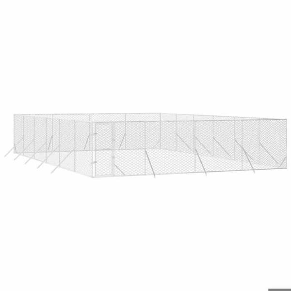 Maison Exclusive - Udendørs hundehus sølv 8x12x2 m galvaniseret stål silver-