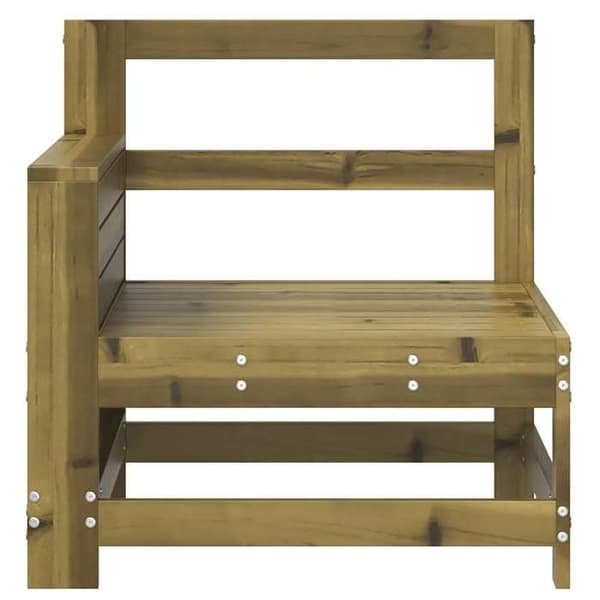 Maison Exclusive - Trädgårdssoffa med armstöd 69x62x70,5 cm impregnerad furu