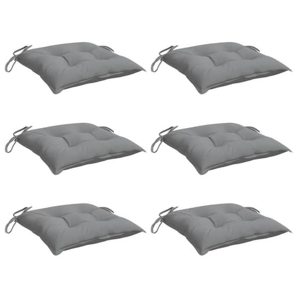 Maison Exclusive - Stolsdynor set om 6 grå 40x40x7 cm oxfordtyg