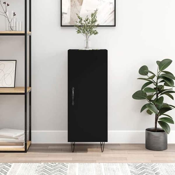 Maison Exclusive - Buffet Sort 34,5x34x90 cm Ingeniørtræ