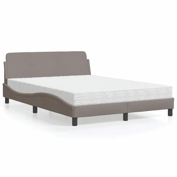 Maison Exclusive - Dover taupe -vuode patjalla 140x200 cm kangas mol
