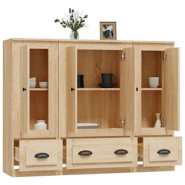 Maison Exclusive - 3 stk. buffet i sonoma egetræ, ingeniørtræ