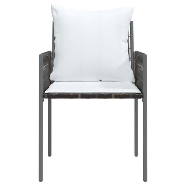 Maison Exclusive - Trädgårdsstolar och kuddar set om 6 brun 54x61x83 cm rotting