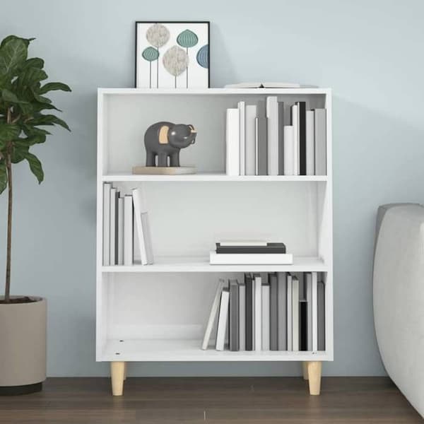 Maison Exclusive - Hvid glans buffet 69,5x32,5x90 cm Ingeniørtræ
