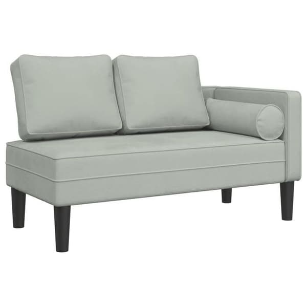 Maison Exclusive - Vaalea samettinen nojatuoli tyynyillä