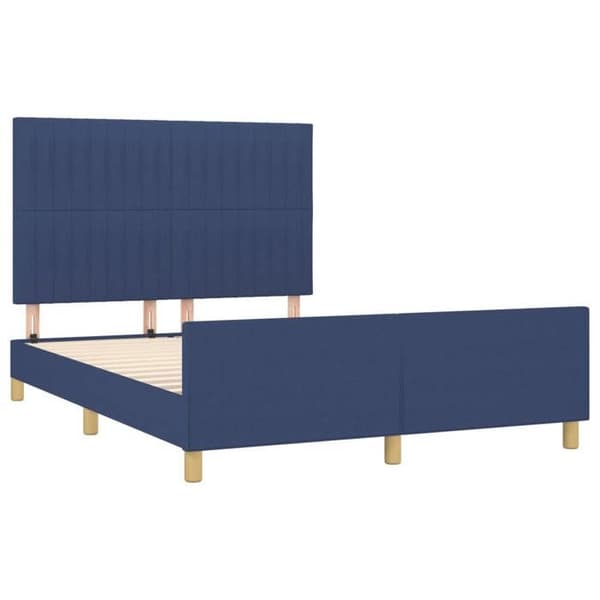 Maison Exclusive - Sengestel uden madras blå 140x190 cm stof