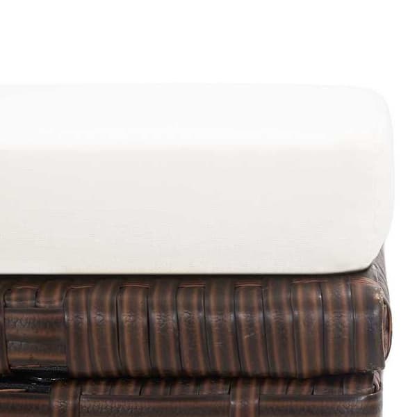 Maison Exclusive - Trädgårdsstolar set om 2 med kuddar i flätad resin Brun