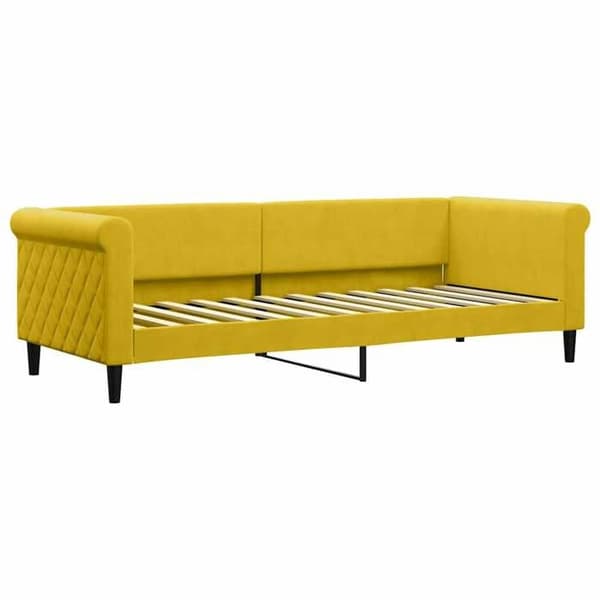 Maison Exclusive - Dagbädd med gul madrass 80x200 cm sammet