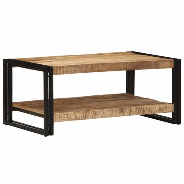 Bord - EKSKLUSIV HUS - 90 x 50 x 38 cm - Massivt mangotræ - Jernramme - Rektangulær