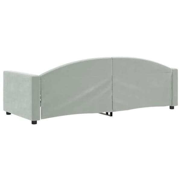 Maison Exclusive - Sängsoffa utan madrass ljusgrå 80x200 cm sammet ljusgrått