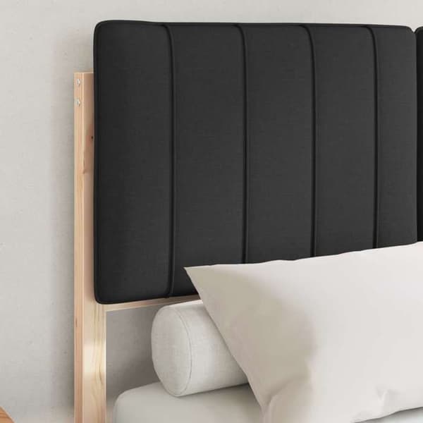 Maison Exclusive - Sengestel med polstret hovedgærde Sort 120 x 200 cm Svart