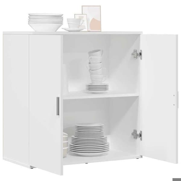 Maison Exclusive - Buffé vit 79x38x80 cm ingenjörsträ