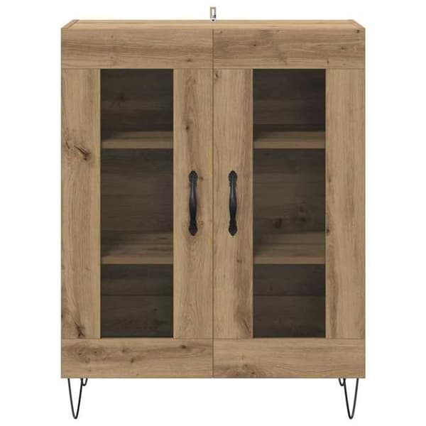 Maison Exclusive - Buffet i håndlavet egetræ 69,5 x 34 x 90 cm Ingeniørtræ