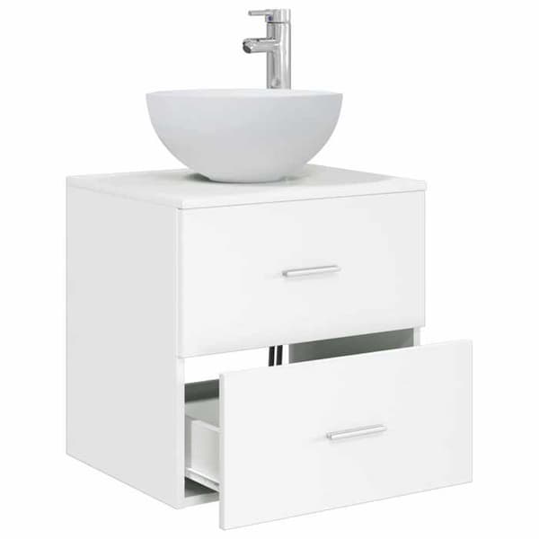 Maison Exclusive - Väggmonterad handfatmöbel Vit 49,5 x 35 x 63 cm Ingenjörsträ Vit