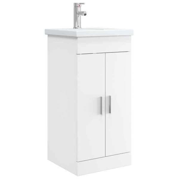 Maison Exclusive - Badeværelsesmøbel med hvid vask 42 x 40 x 84,5 cm
