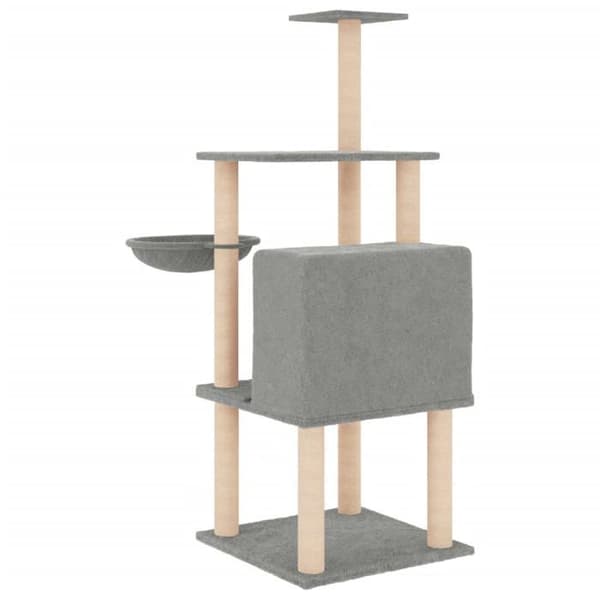 Maison Exclusive - Kattekradsetræ med sisal kløer i lys grå 132 cm ljusgrått