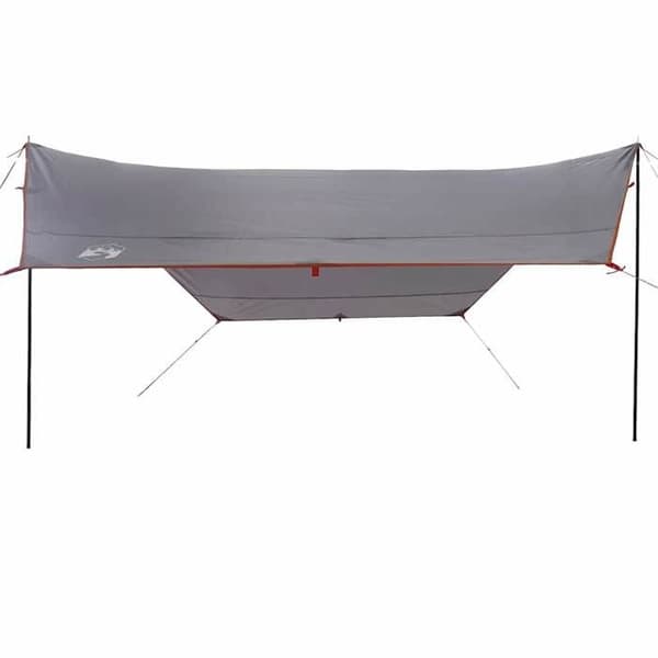 Maison Exclusive - Harmaa ja oranssi telttakatos 430x380x210 cm vedenpitävä