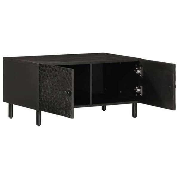 Maison Exclusive - Musta sohvapöytä 80x50x40 cm mangopuusta