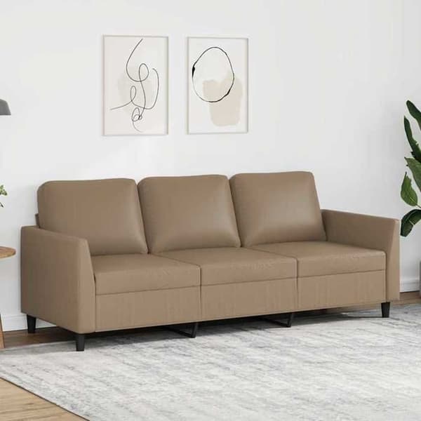 Maison Exclusive - 3-personers sofa Cappuccino 180 cm Kunstlæder