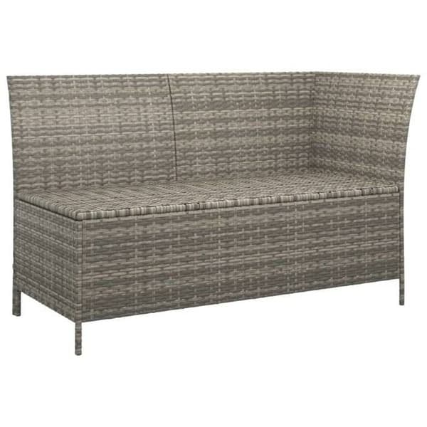 Maison Exclusive - Trädgårdsmöbler 4 delar med kuddar Grå Flätad resin