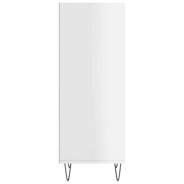 Maison Exclusive - Hvid glans buffet 34,5x32,5x90 cm ingeniørtræ