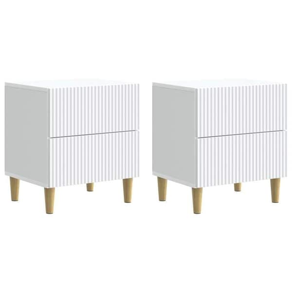 Maison Exclusive - Natbord 2 dele Hvid 43 x 34,5 x 48 cm