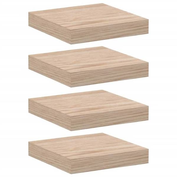 Maison Exclusive - 4 kpl kelluvia hyllyjä 23x23,5x4 cm insinööripuusta