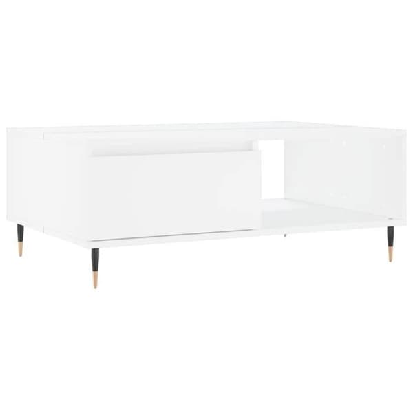 Maison Exclusive - Låg bord vit 90x60x35 cm ingenjörsträ