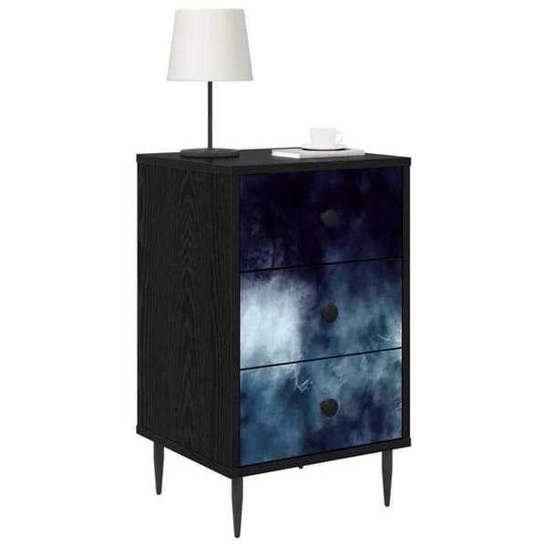 Maison Exclusive - Natbord RAALTE Sort eg 36 x 33 x 61 cm
