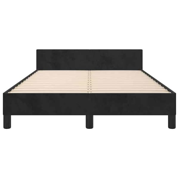 Maison Exclusive - Sengestel uden madras sort 120x200 cm fløjl