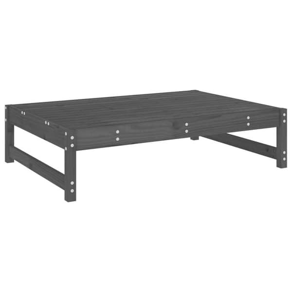 Trädgårdsfotstöd - EXKLUSIV HEM - 120 x 80 cm - Massivt furu - Grå - Modulär design grå