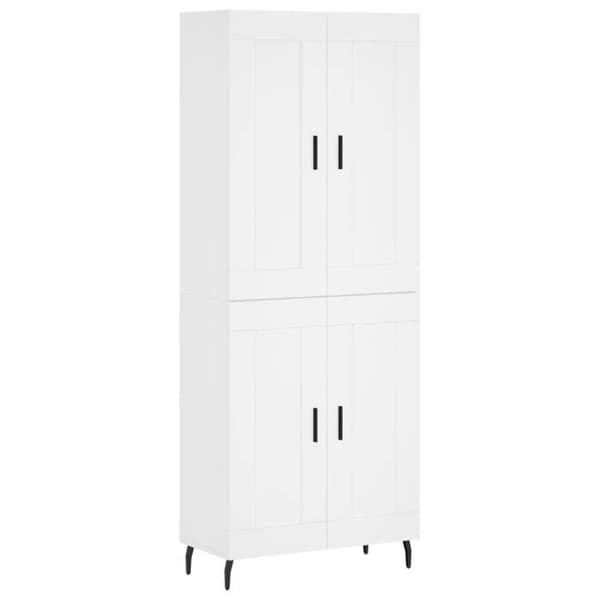Maison Exclusive - Buffé hög Vit 69,5x34x180 cm Ingenjörsträ