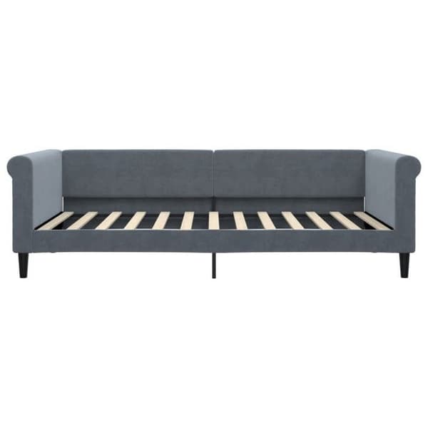 Maison Exclusive - Sängsoffa utan madrass mörkgrå 100x200 cm sammet