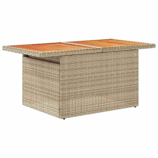 Maison Exclusive - Trädgårdsmöbler med kuddar 5 delar beige flätad resin