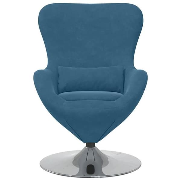 Fåtöljer & Relaxfåtöljer - MAISON EXCLUSIVE - Äggfåtölj - Blå sammet - 360° svängbar bas - Modern design Blå